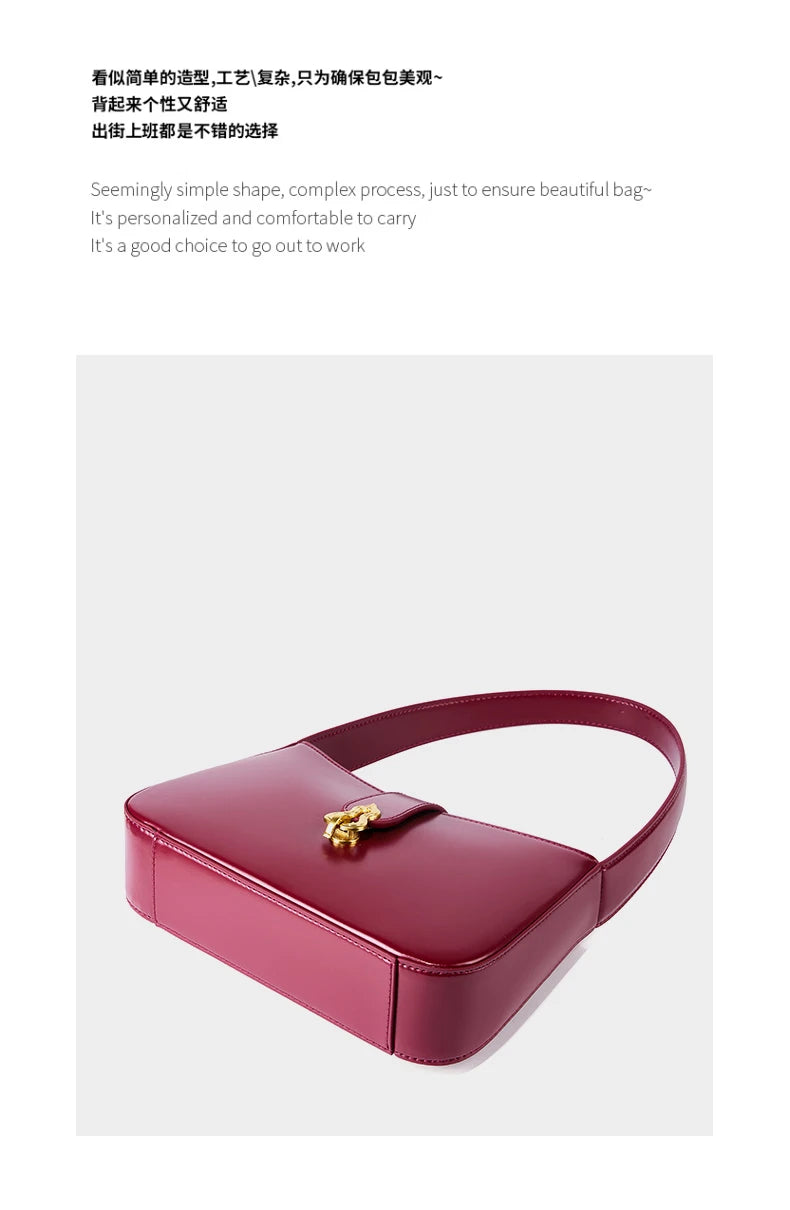 Bolsa Pequena 'Brionne' Burgundy