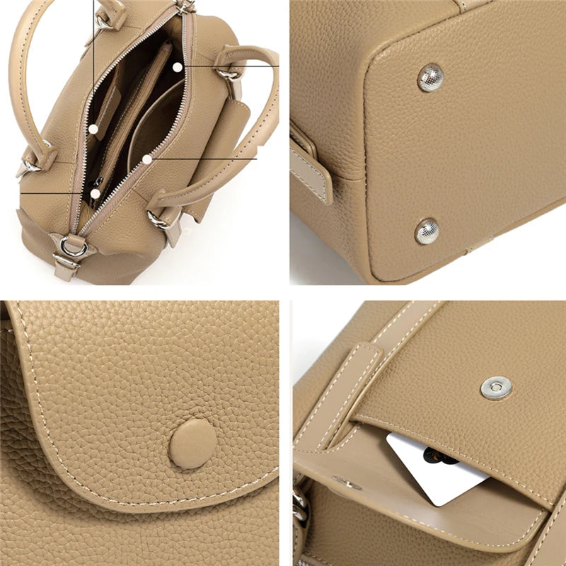 Bolsa Tote em Couro Legítimo Brionne – Ombro e Transversal
