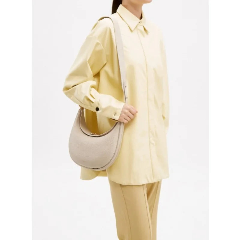 Bolsa Feminina de Ombro Pequena Couro legítimo