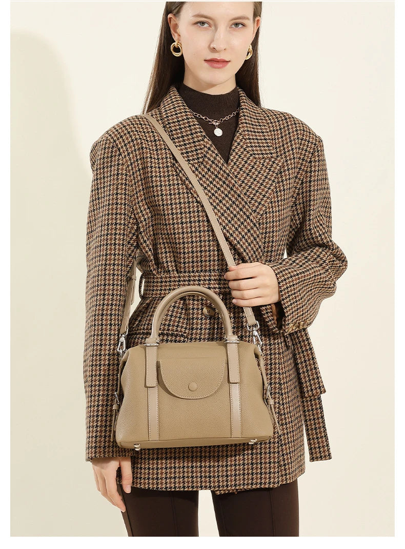 Bolsa Tote em Couro Legítimo Brionne – Ombro e Transversal