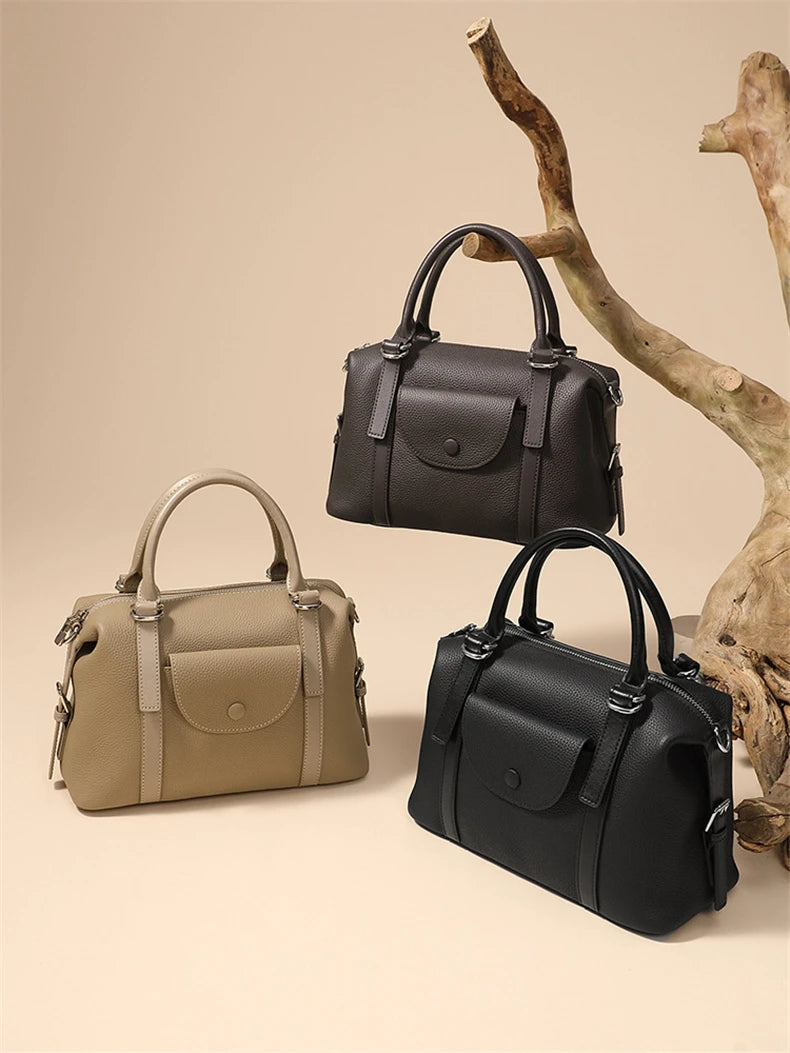 Bolsa Tote em Couro Legítimo Brionne – Ombro e Transversal