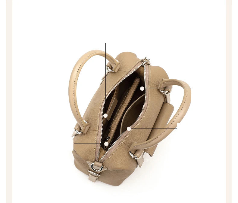 Bolsa Tote em Couro Legítimo Brionne – Ombro e Transversal